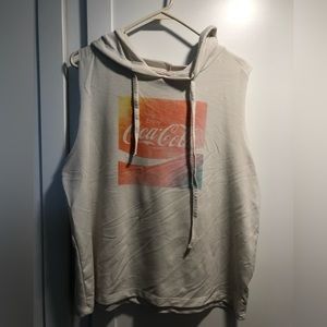 Cropped coca-cola tank hoodie